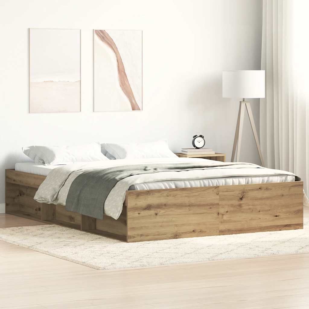 Estrutura de cama sem colchão 140x200cm derivados de madeira