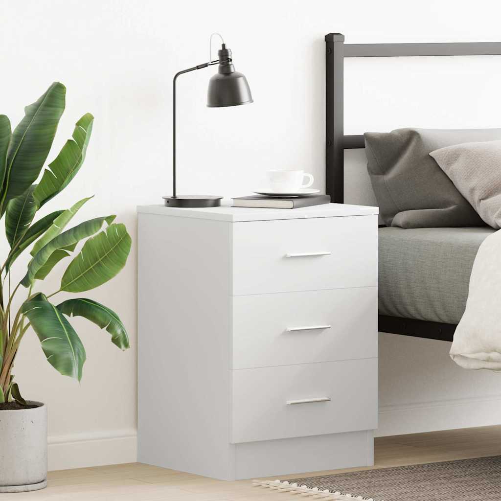 Mesa de cabeceira 38x35x56 cm derivados de madeira branco