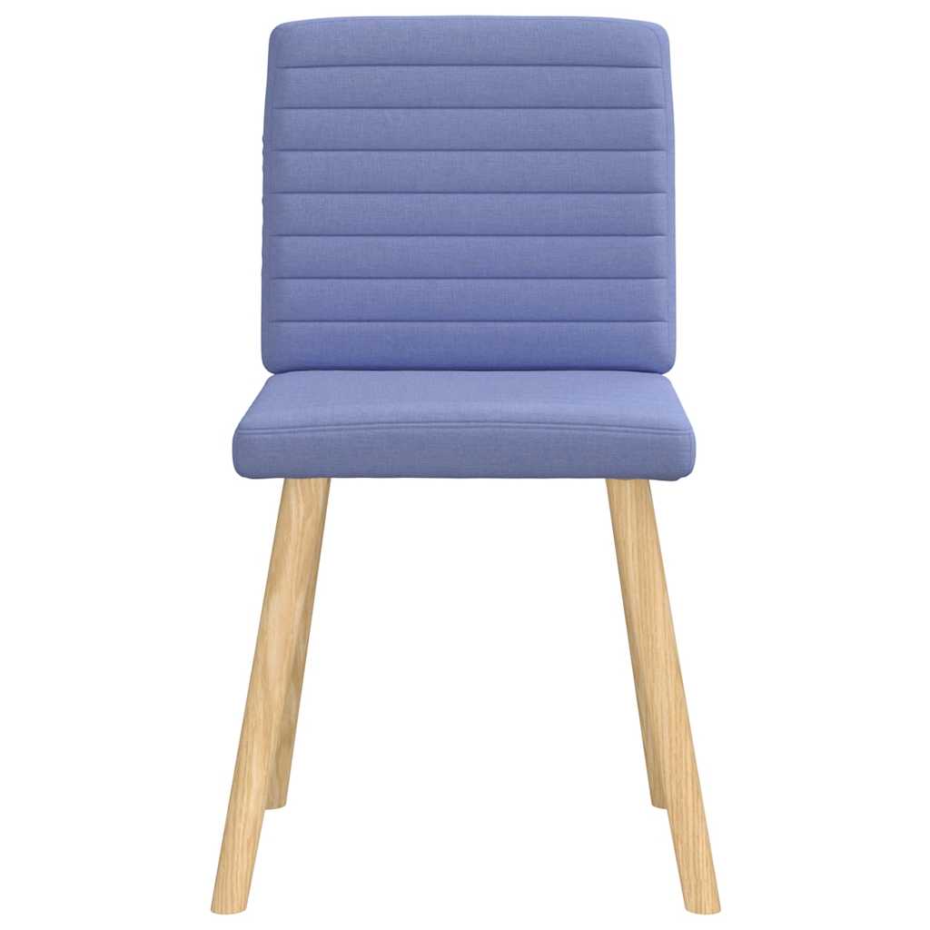 Cadeiras de jantar 4 pcs jeans tecido azul