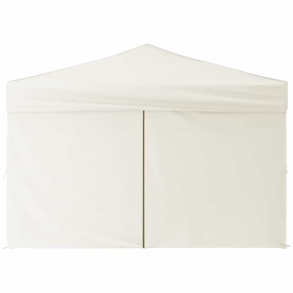 Tenda para festas dobrável com paredes laterais 3x3 m creme