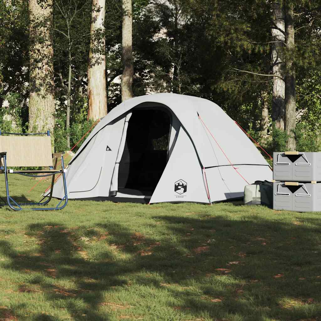 Tenda familiar cabana para 6 pessoas opaca impermeável branco