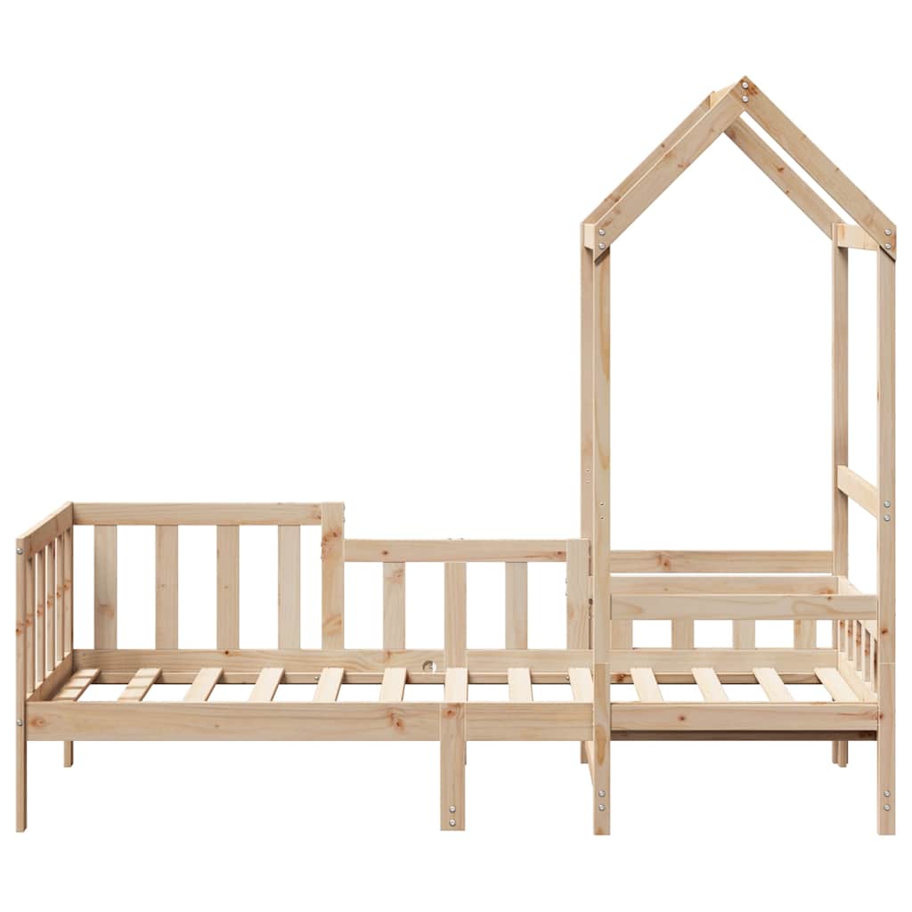 Sofá-cama com telhado 80x200 cm madeira de pinho maciça
