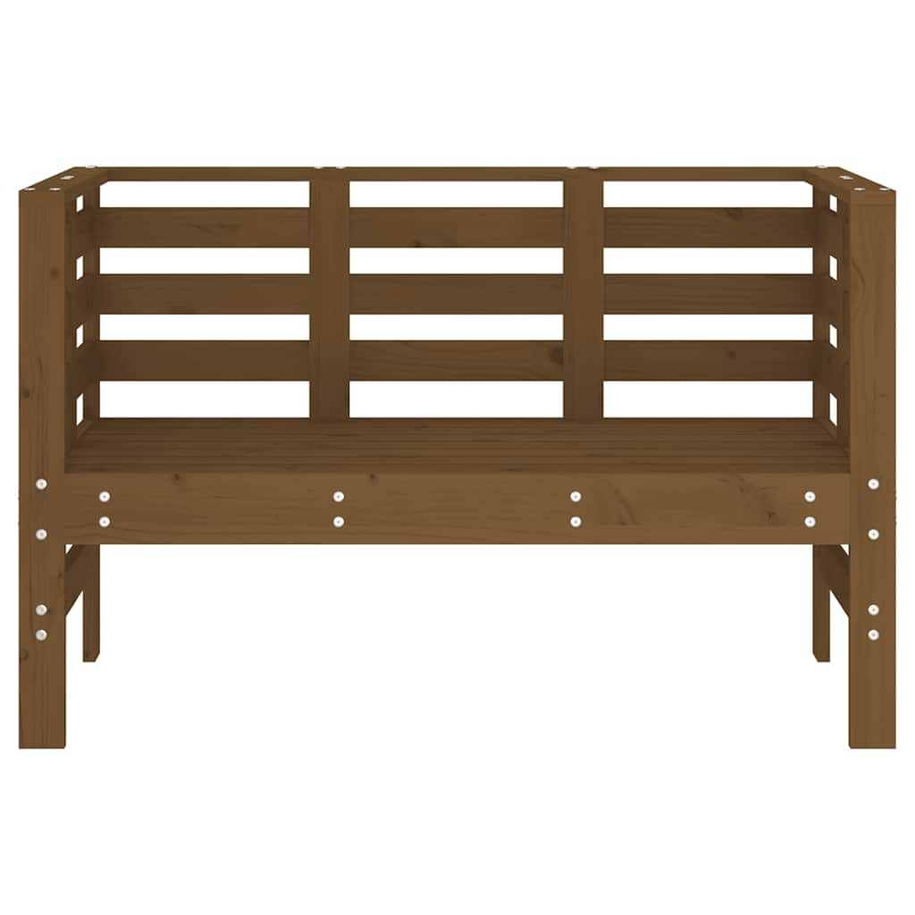 Banco de jardim 111,5x53x71 cm pinho maciço castanho-mel