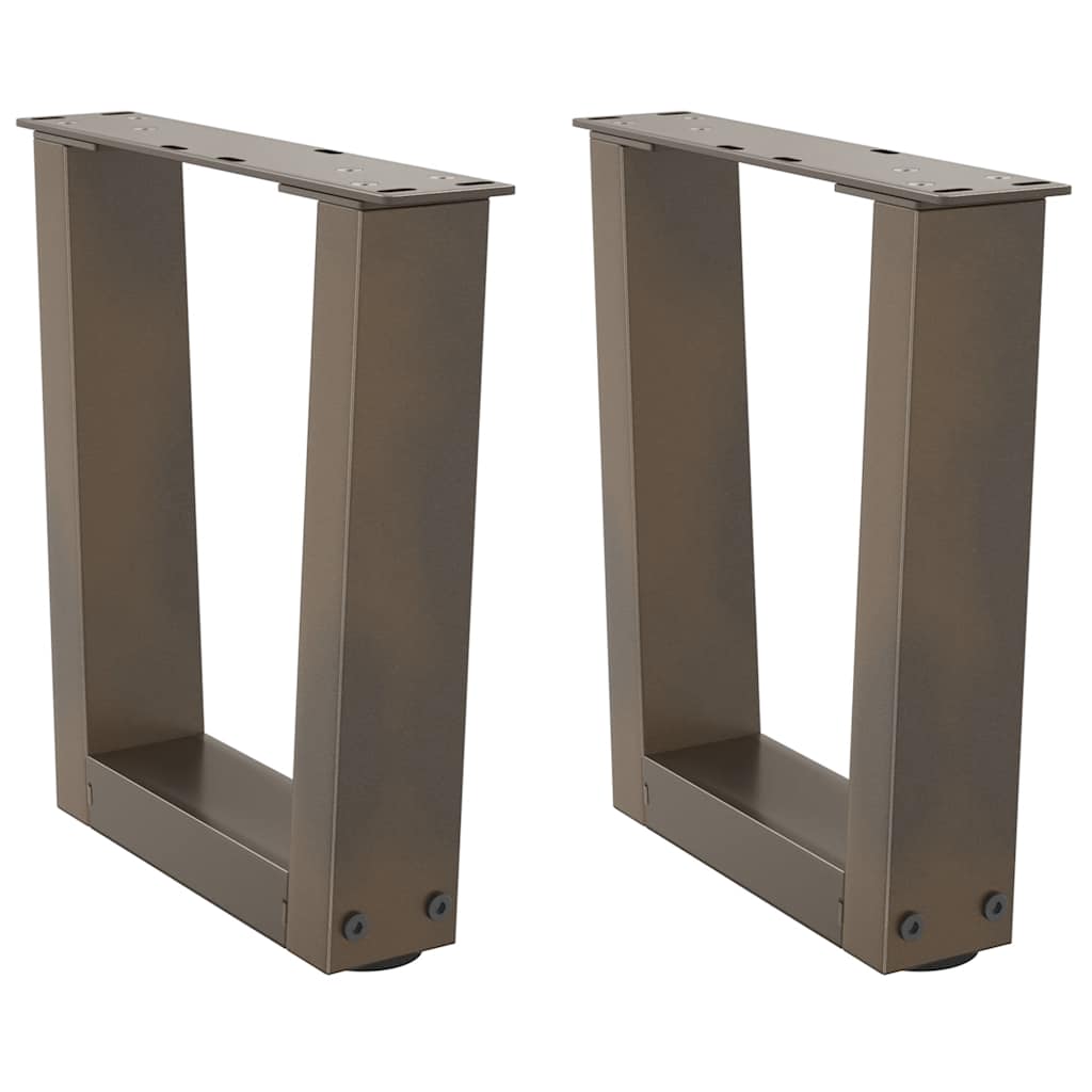 Pés para mesa de centro em formato de v, 2 peças, aço natural, 30x(30-31,3) cm, aço