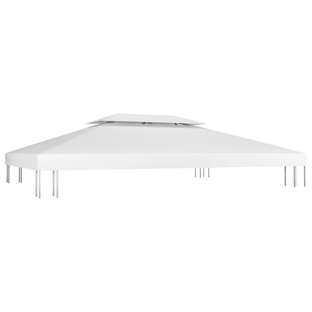 Cobertura de gazebo com 2 camadas 310 g/m² 4x3 m branco