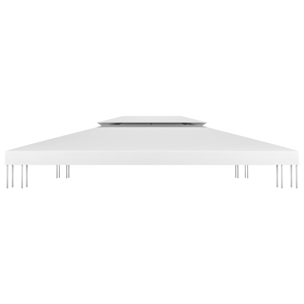 Cobertura de gazebo com 2 camadas 310 g/m² 4x3 m branco