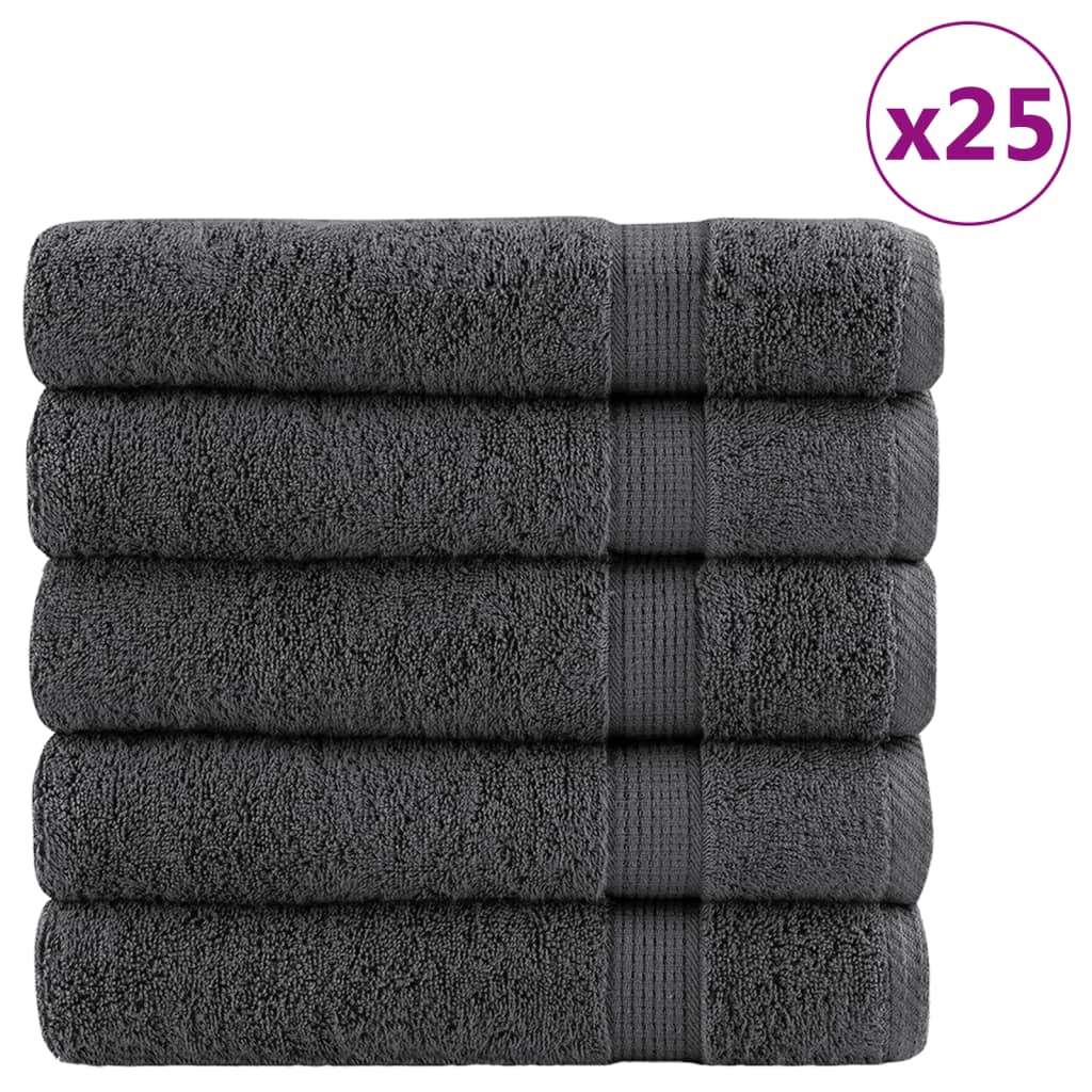 Toalhas banho premium solund 25pcs 100x150cm 600gsm antracite