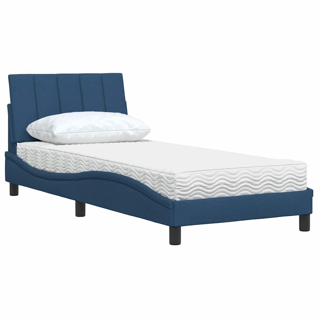 Cama com colchão hanko 90x200 cm tecido azul