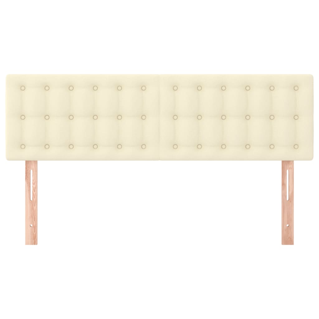 Cabeceiras creme 144x5x78/88 cm couro artificial