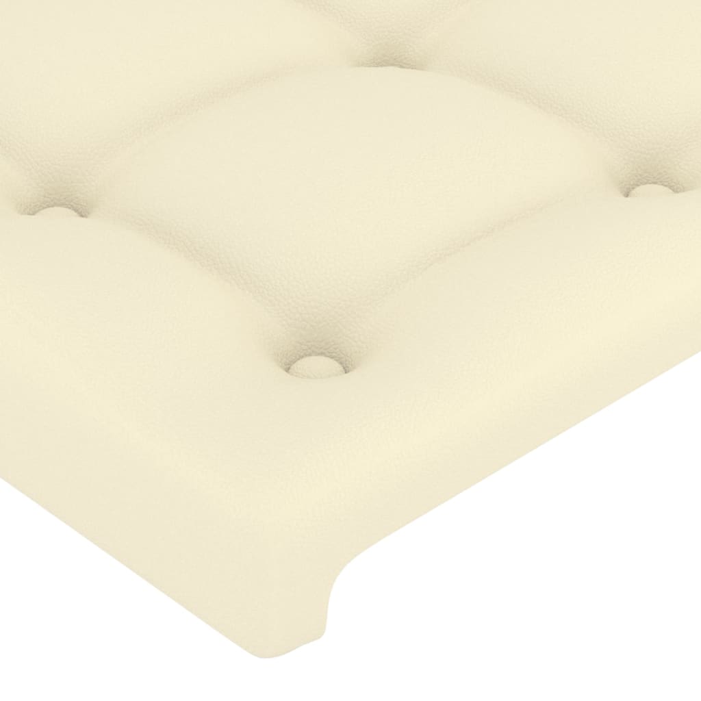 Cabeceiras creme 144x5x78/88 cm couro artificial