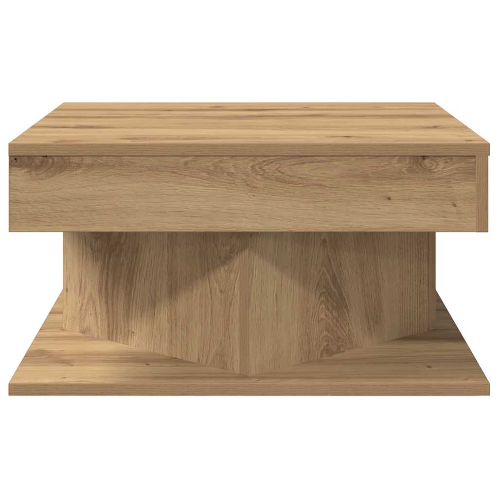 Mesa centro 55x55x30 cm derivados de madeira carvalho artisiano