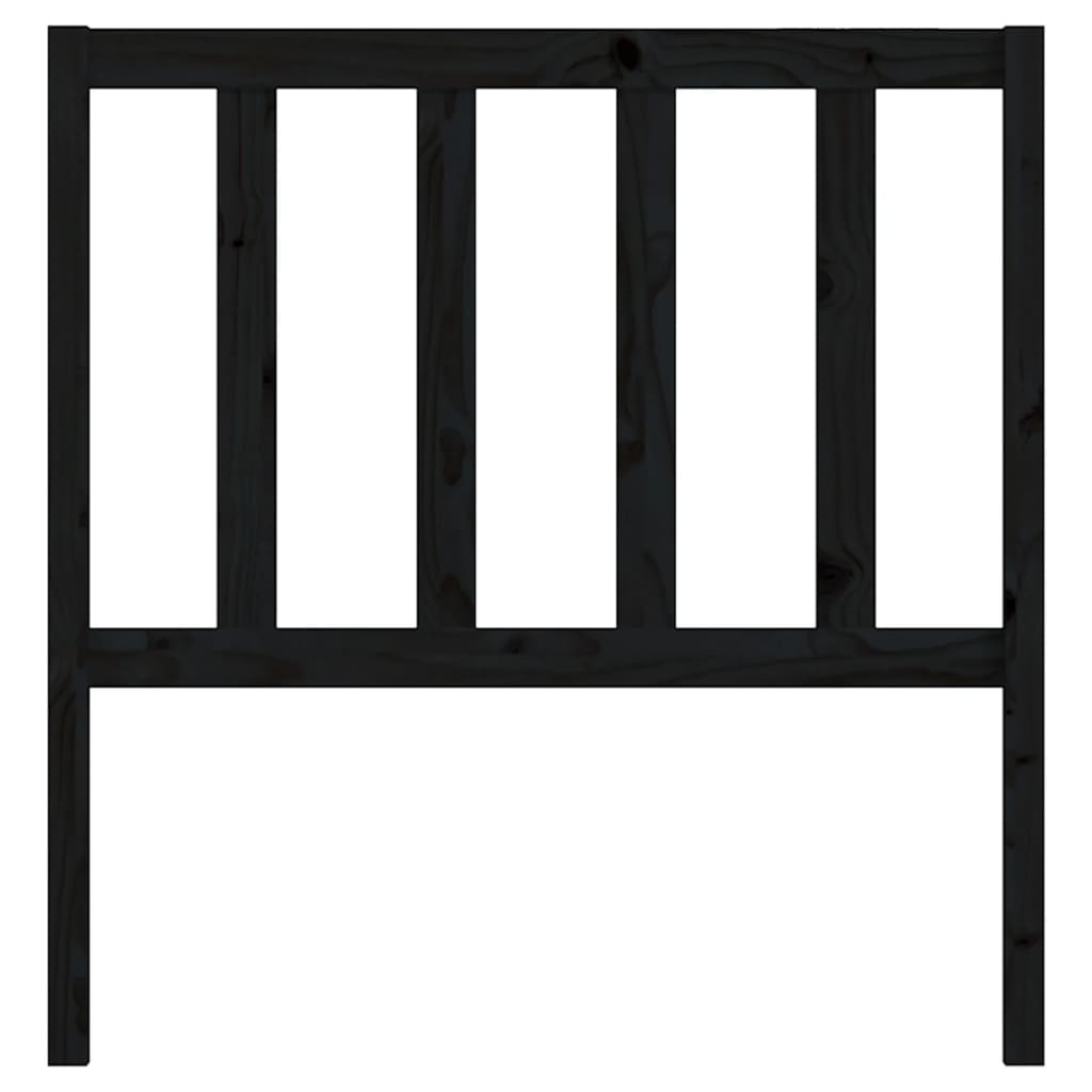 Cabeceira de cama 81x4x100 cm pinho maciço preto