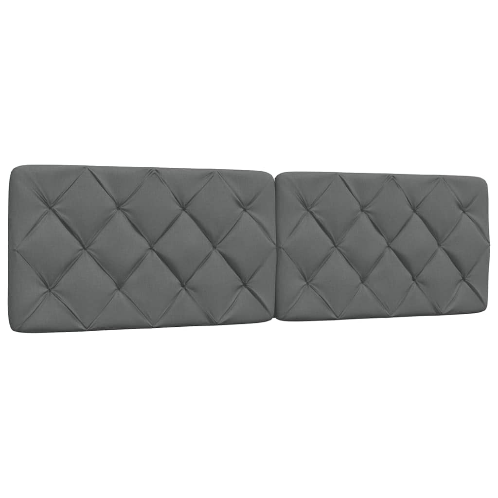 Almofadão de cabeceira 180 cm tecido cinzento-escuro