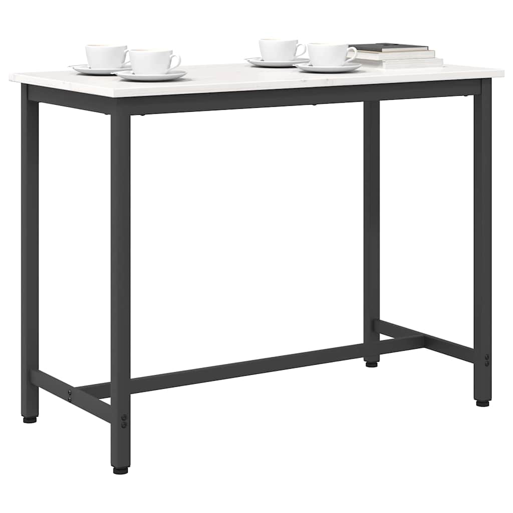 Mesa branco 100 x 50 x 77 cm madeira de engenharia e aço