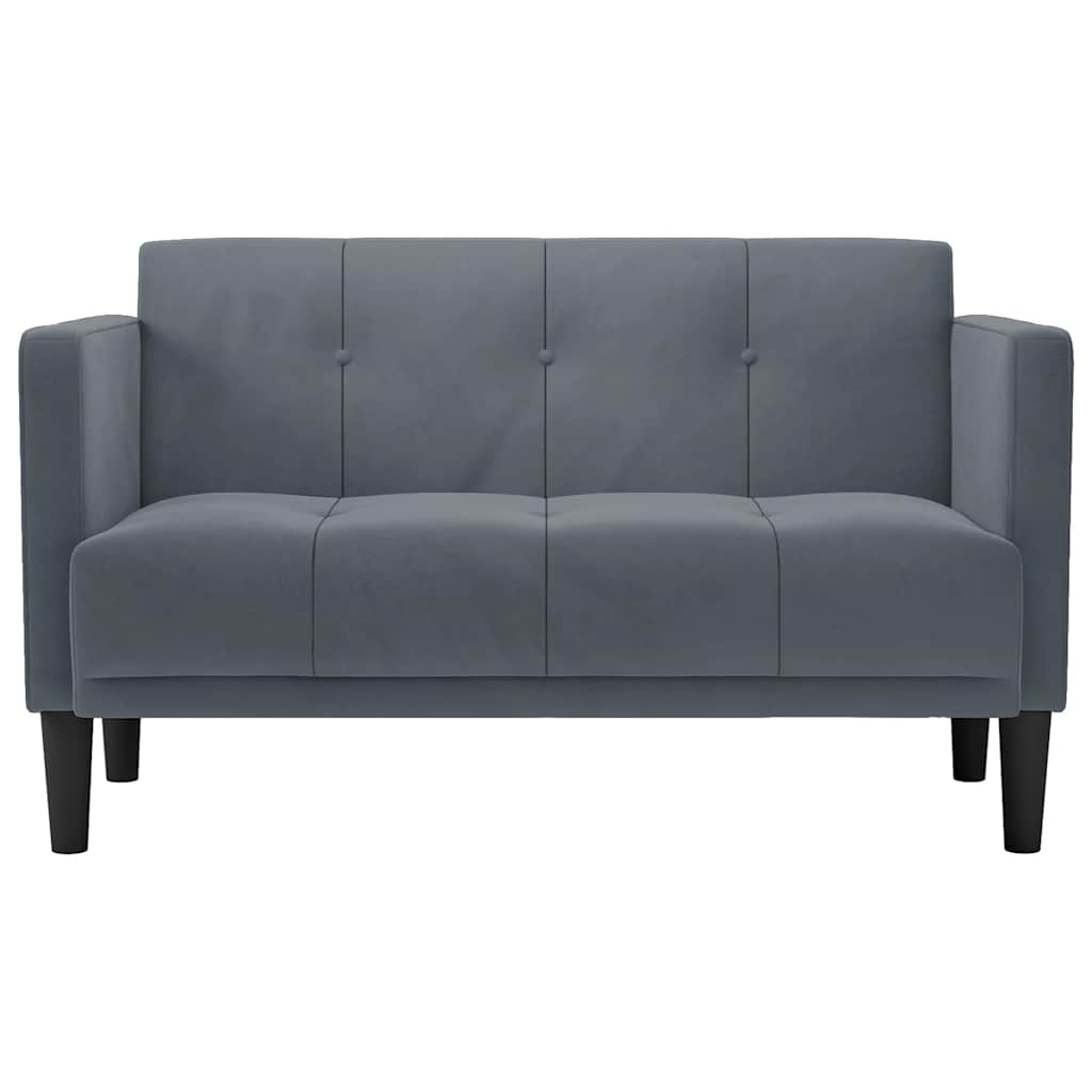 Sofá-luvas 111 cm veludo cinzento-escuro
