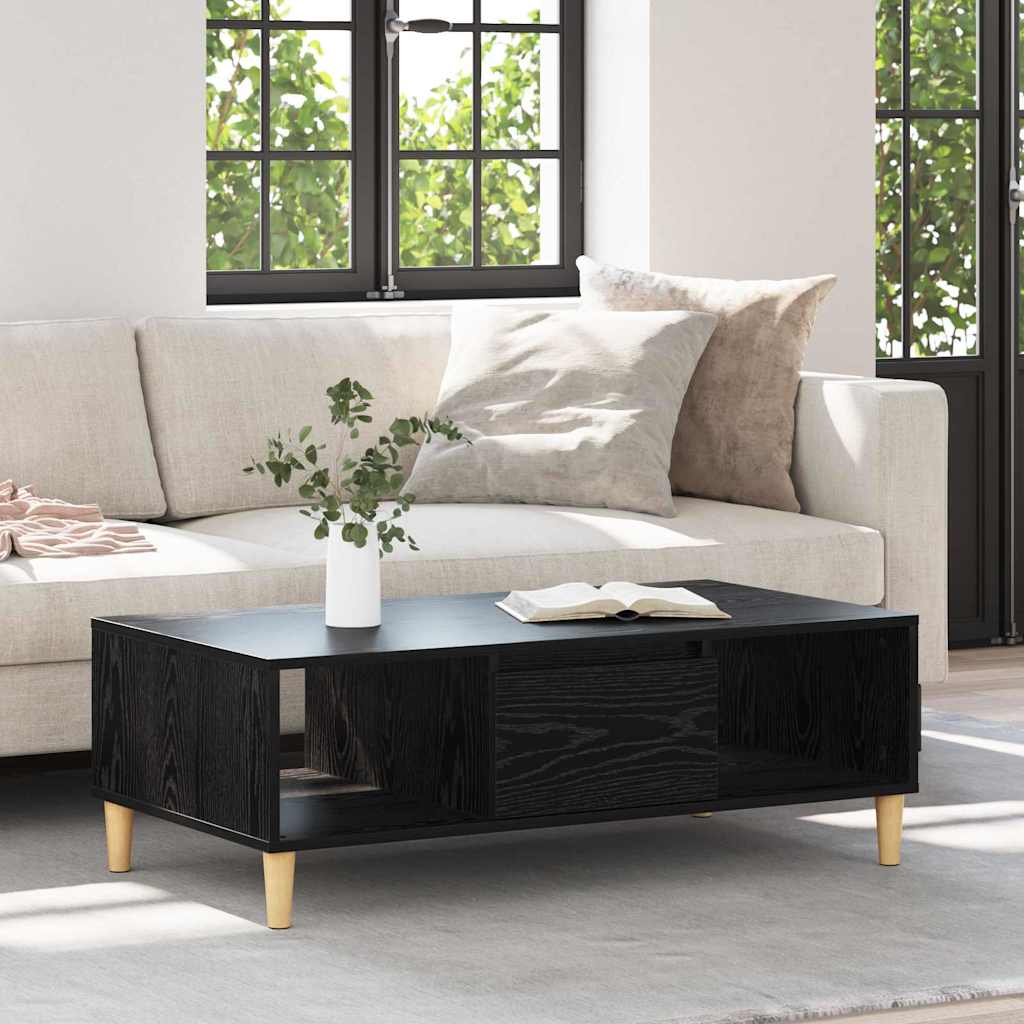 Mesa de centro carvalho preto 102 x 55 x 35 cm