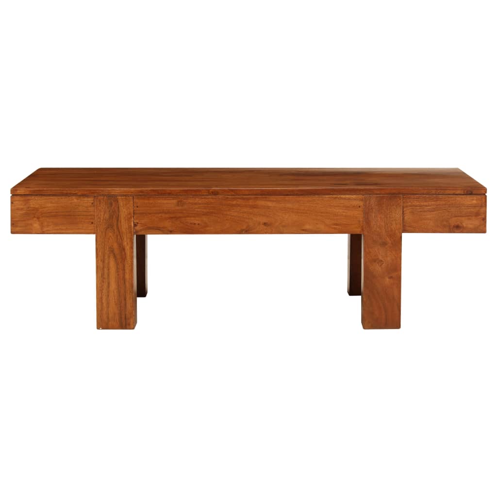 Mesa de centro acácia maciça c/ acabamento a mel 100x50x30 cm