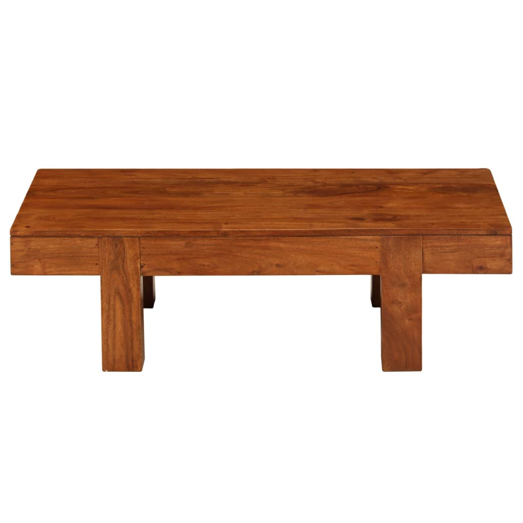Mesa de centro acácia maciça c/ acabamento a mel 100x50x30 cm