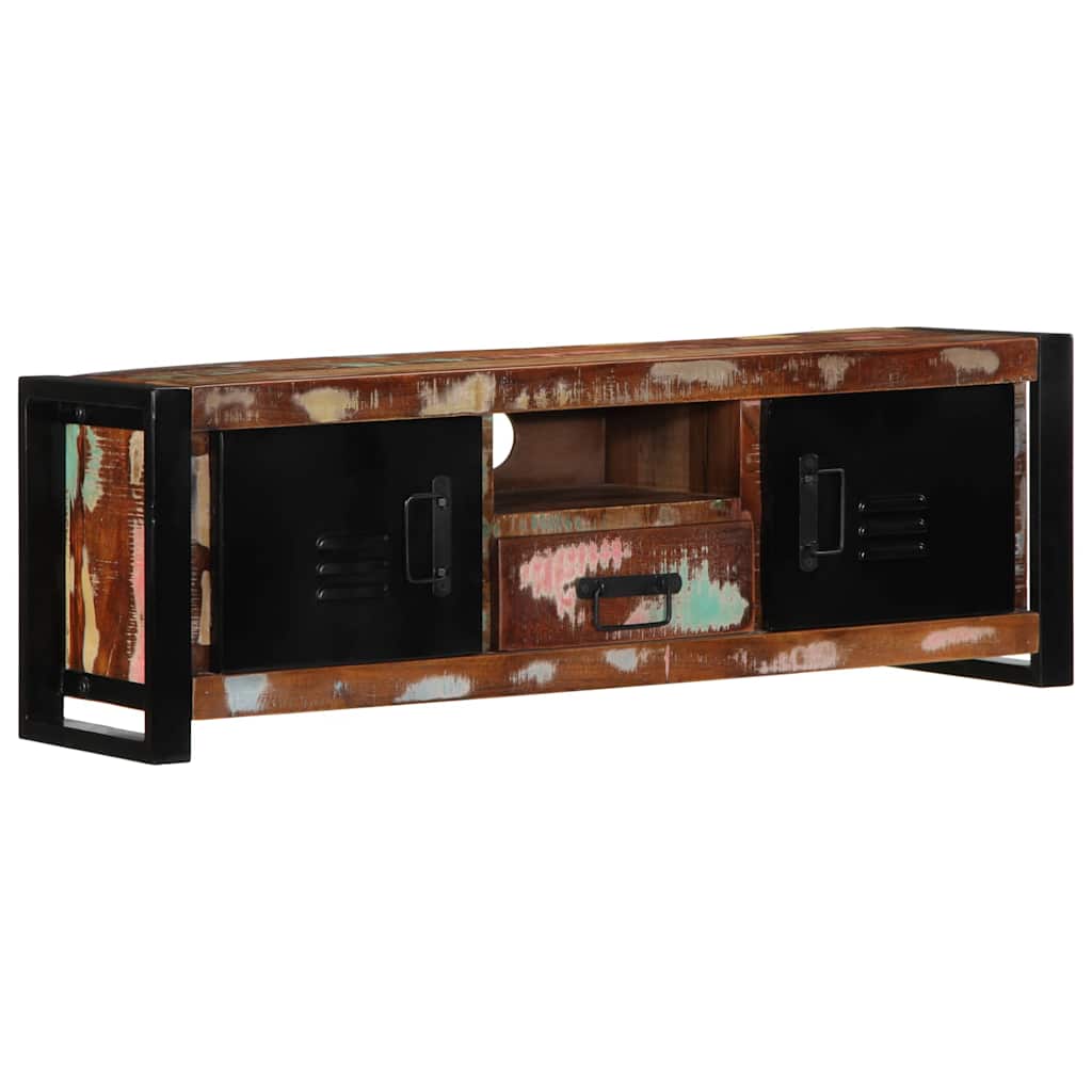 Armário para TV 100x30x35 cm madeira maciça recuperada