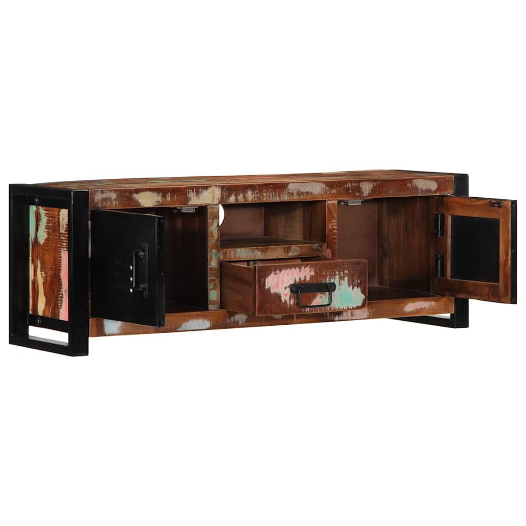 Armário para TV 100x30x35 cm madeira maciça recuperada