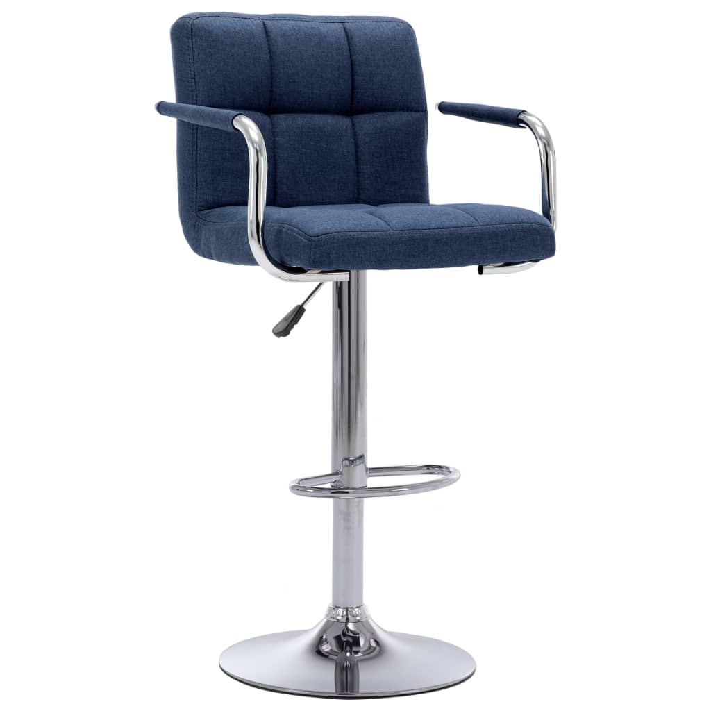 Cadeiras de bar 2 pcs tecido azul