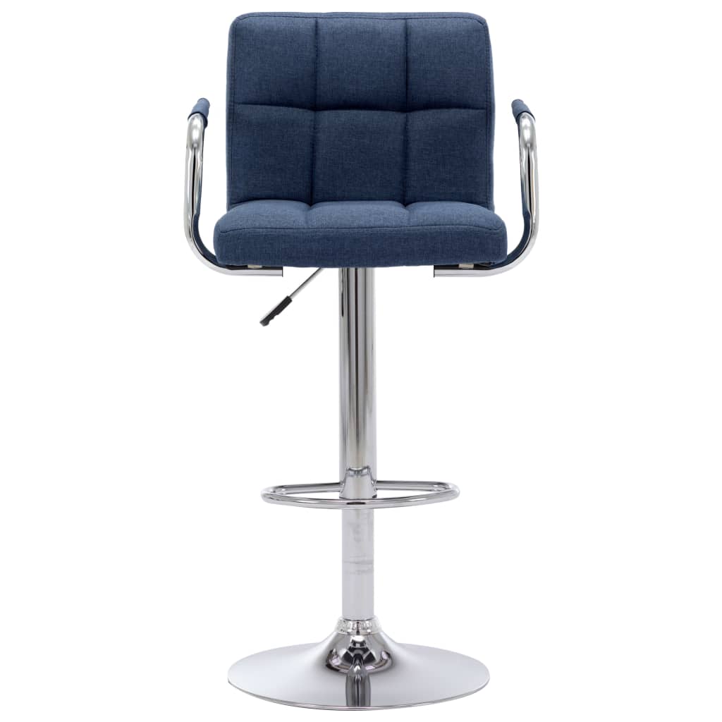 Cadeiras de bar 2 pcs tecido azul