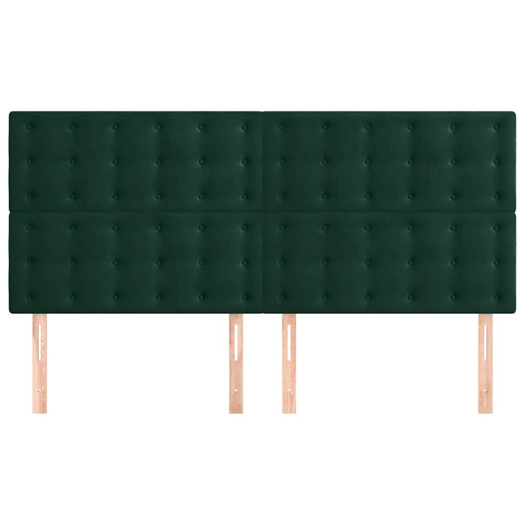 Cabeceira verde escuro 180x5x118/128 cm veludo