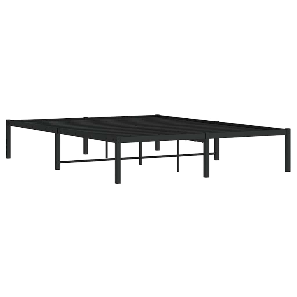 Estrutura de cama 140x200 cm metal preto