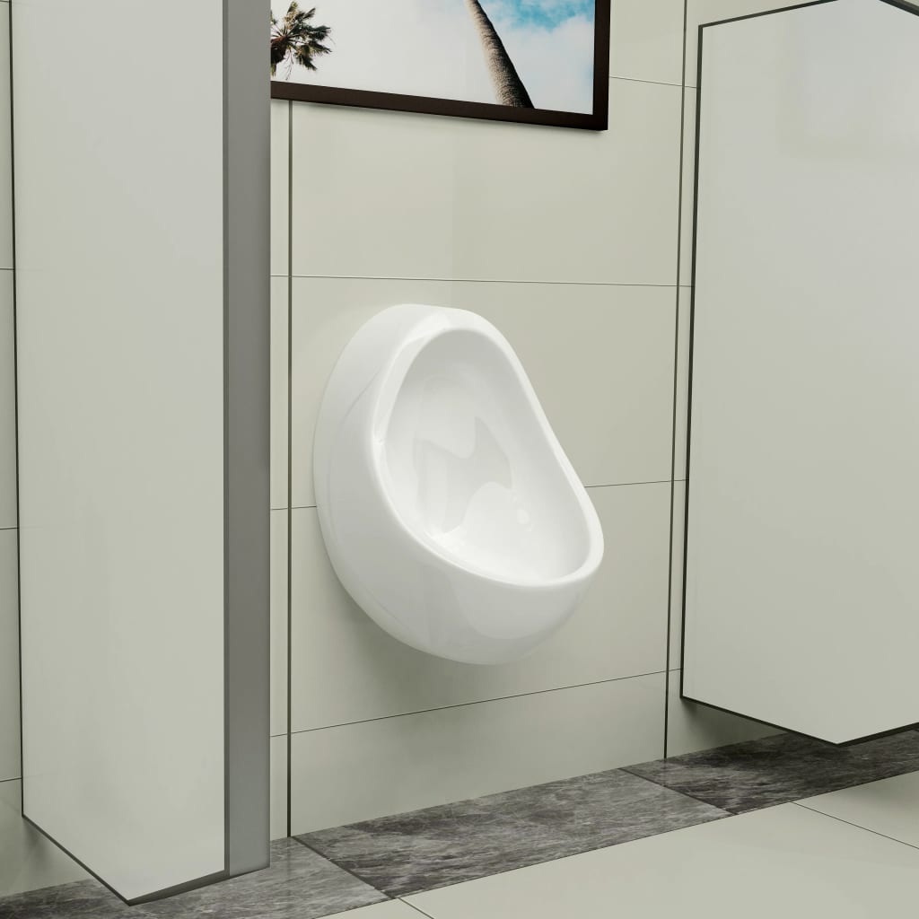 Urinol de parede com válvula de descarga cerâmica branco