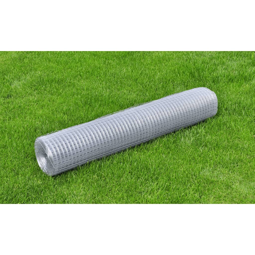 Cerca de arame p/ galinheiro 25x1 m aço galvanizado prateado