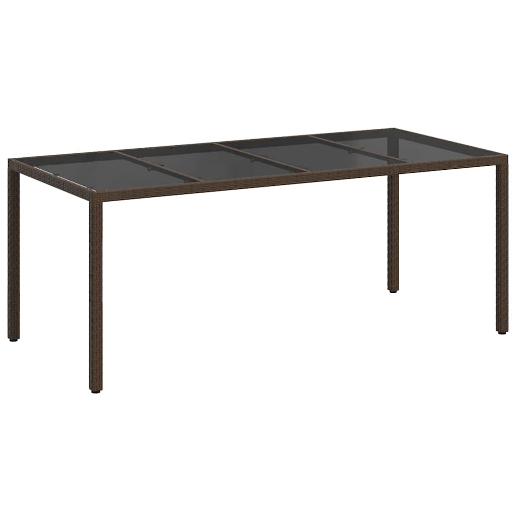 Mesa de jardim castanho vime PE