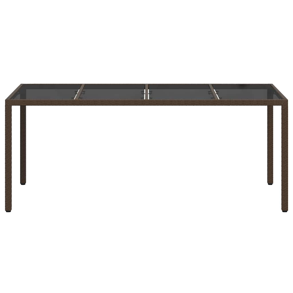 Mesa de jardim castanho vime PE