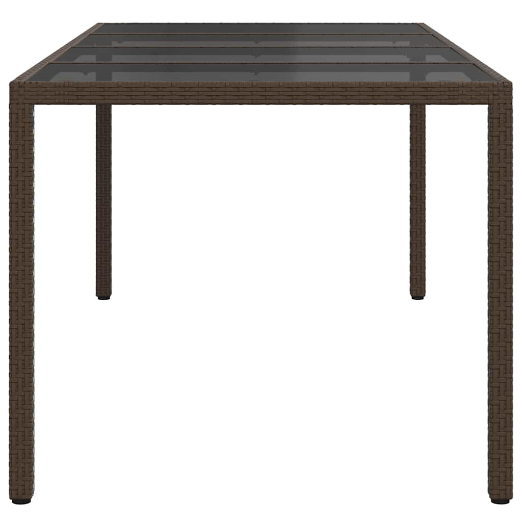 Mesa de jardim castanho vime PE