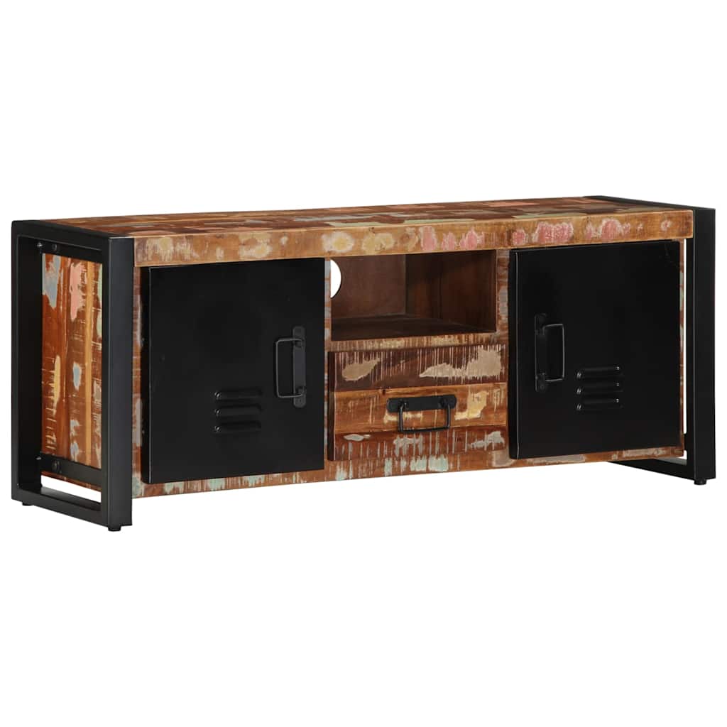 Móvel TV 100x30x40 cm madeira maciça recuperada
