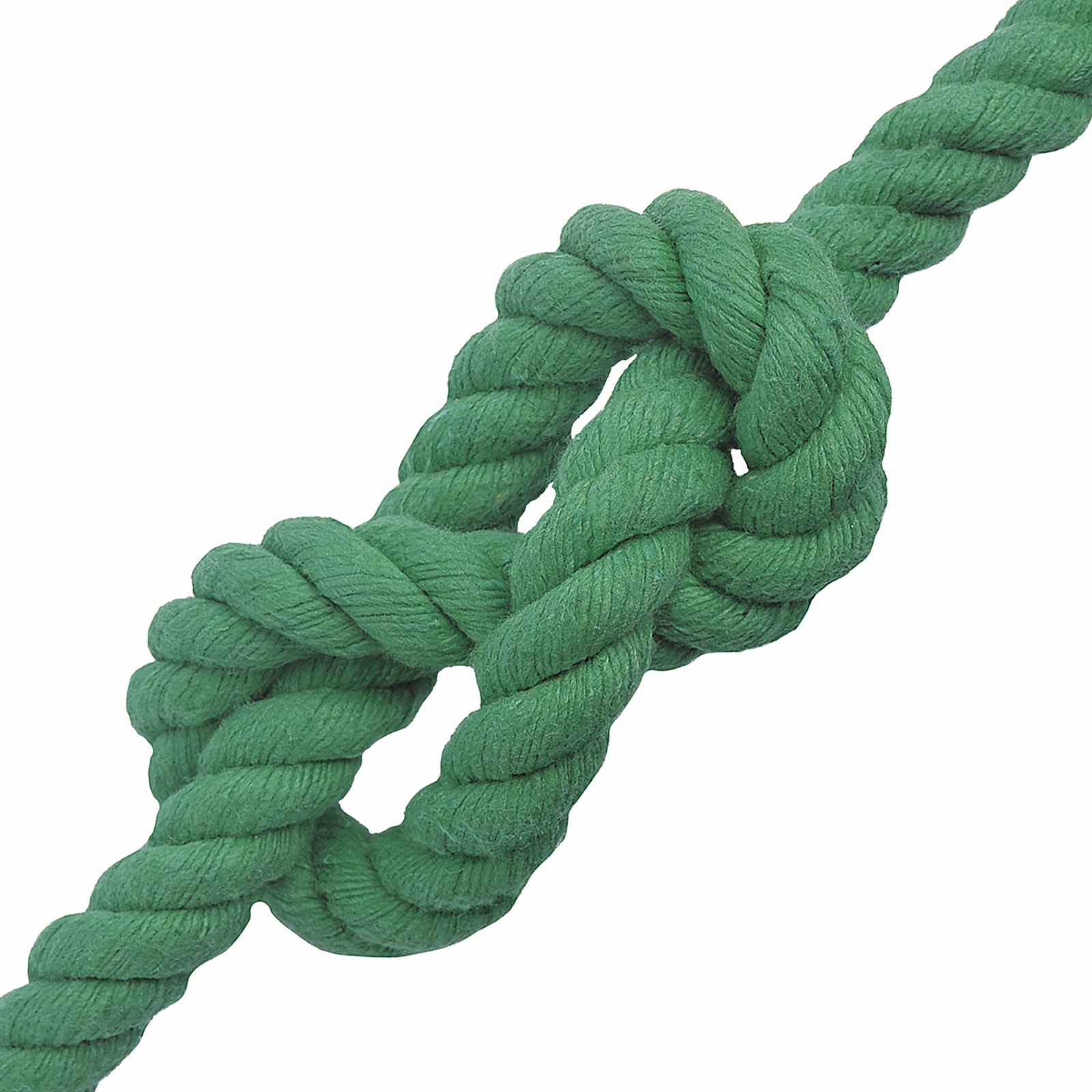 Corda de algodão 24 mm 25 m verde 100% algodão