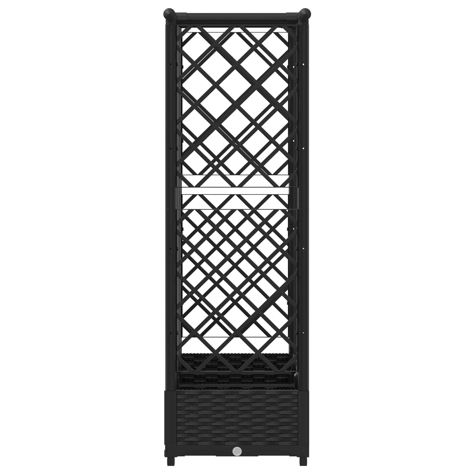 Cama elevada com treliça e telhado preto 164 x 40 x 121 cm PP