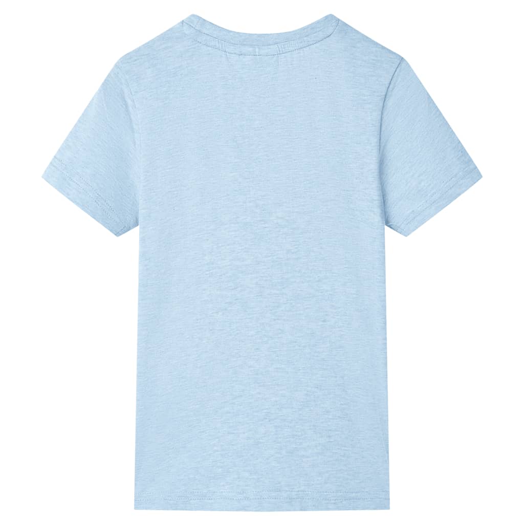 T-shirt para criança azul-suave mesclado 140