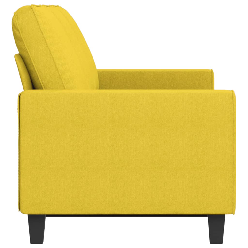 Sofá de 3 lugares 180 cm tecido amarelo-claro
