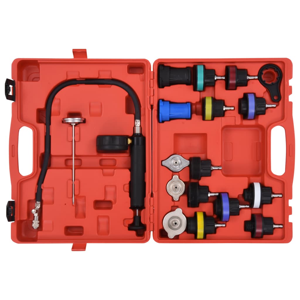 18 Pcs teste pressão sistema refrigeração e tampa do radiador