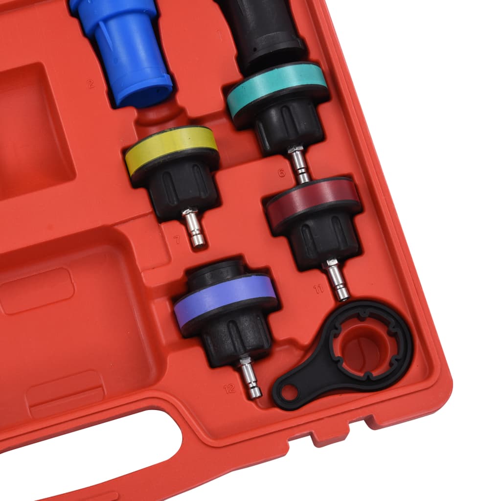 18 Pcs teste pressão sistema refrigeração e tampa do radiador
