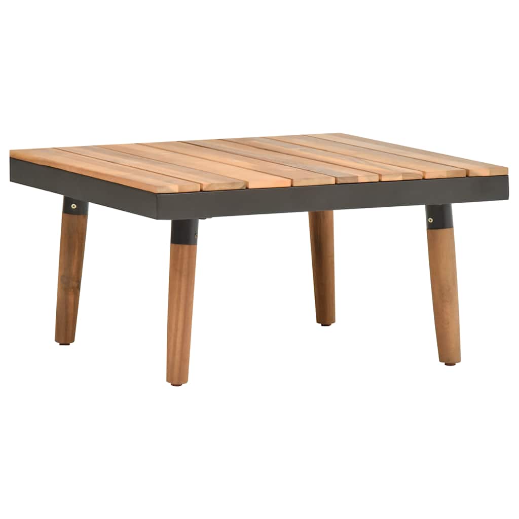 4 Pcs conj. lounge jardim c/ almofadões madeira acácia maciça