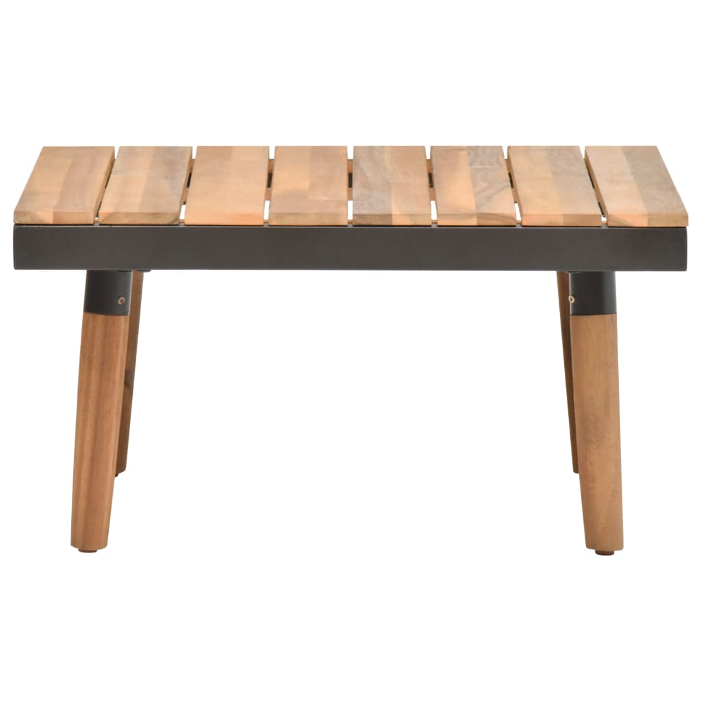 4 Pcs conj. lounge jardim c/ almofadões madeira acácia maciça