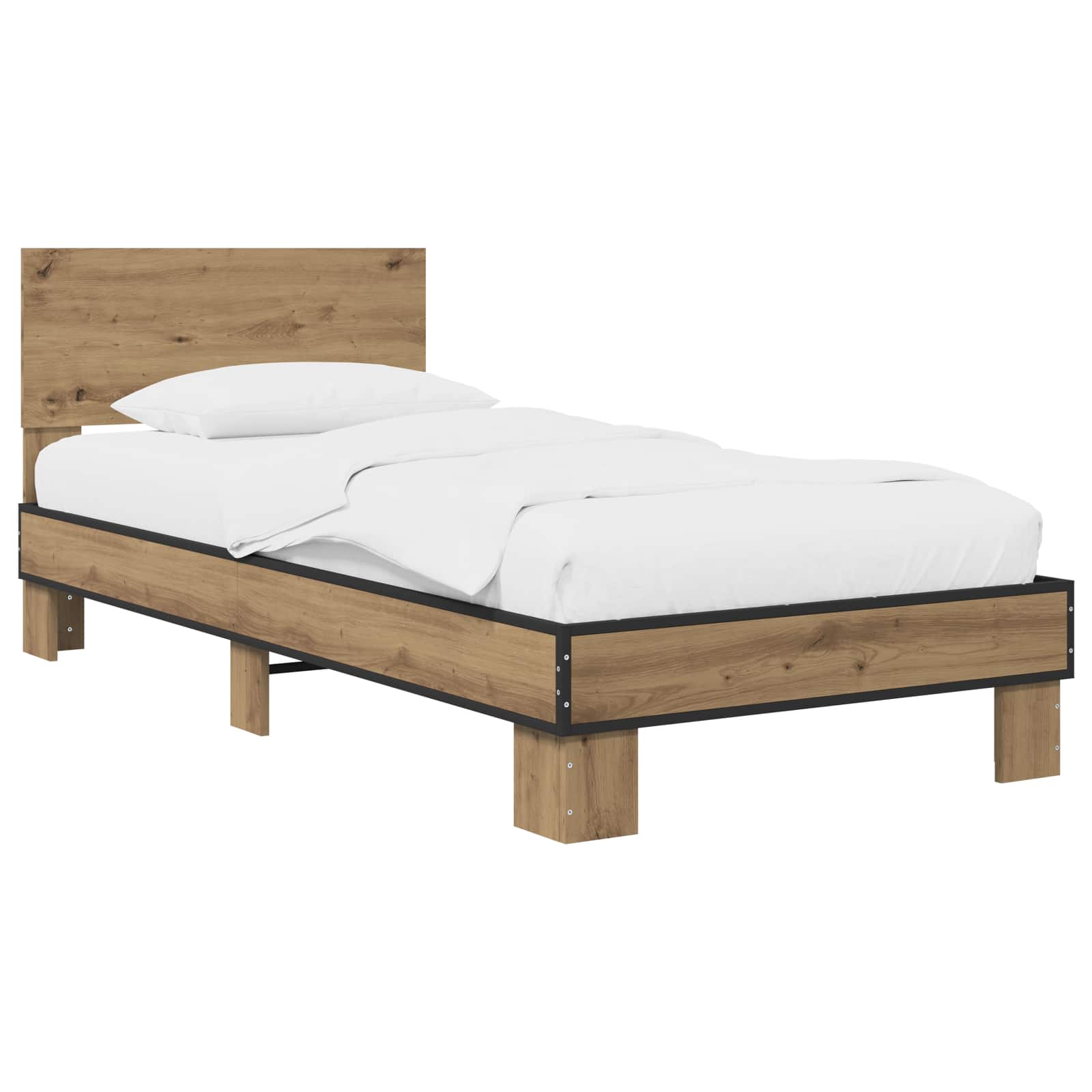 Estrutura de cama com cabeceira carvalho arttisan 80 x 200 cm