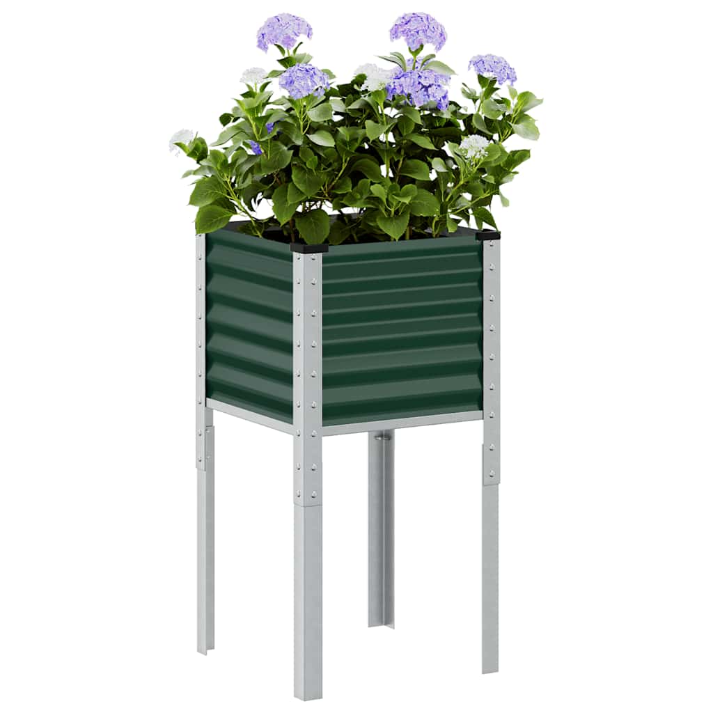 Vaso de jardim verde 45x45x88 cm aço