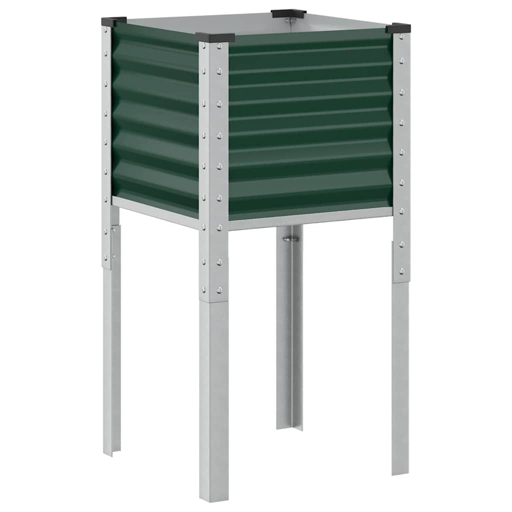 Vaso de jardim verde 45x45x88 cm aço