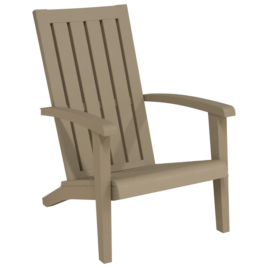 Cadeiras de jardim adirondack 2pcs polipropileno castanho-claro