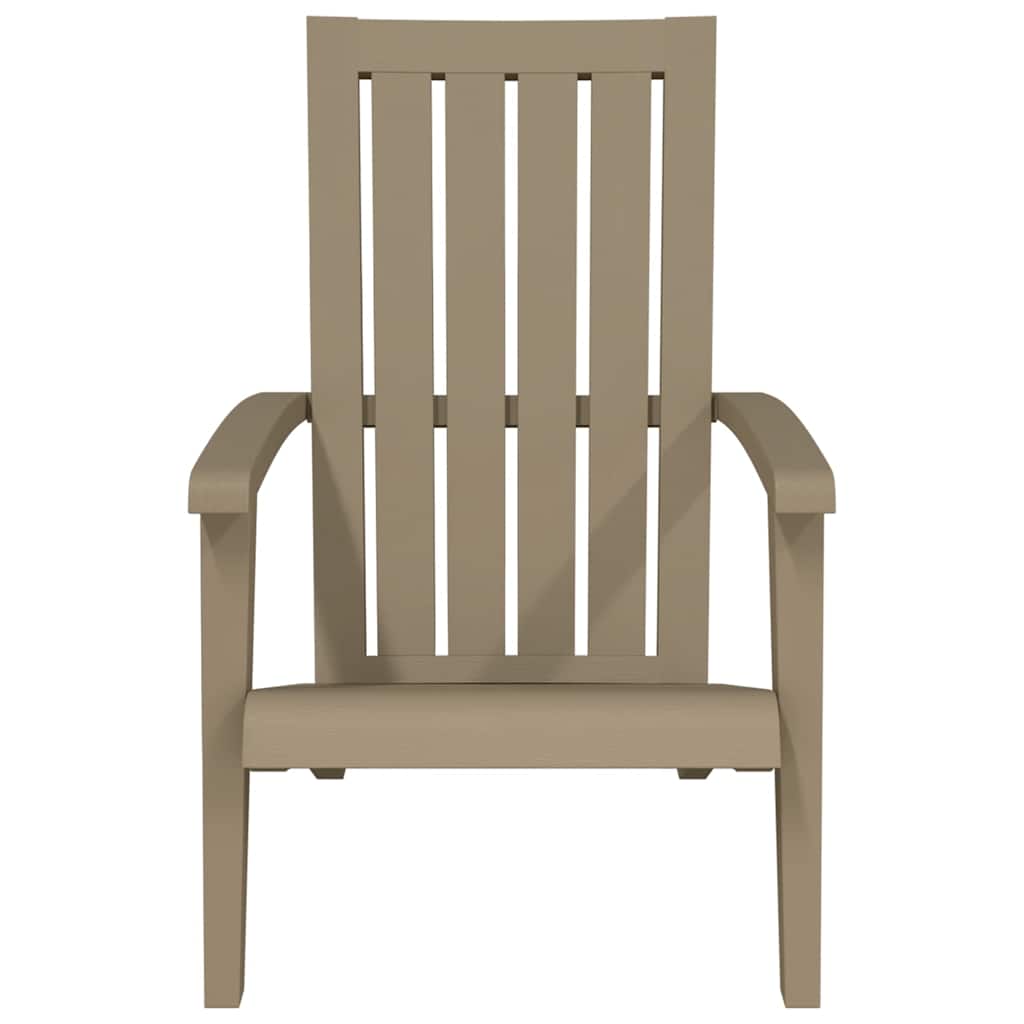 Cadeiras de jardim adirondack 2pcs polipropileno castanho-claro