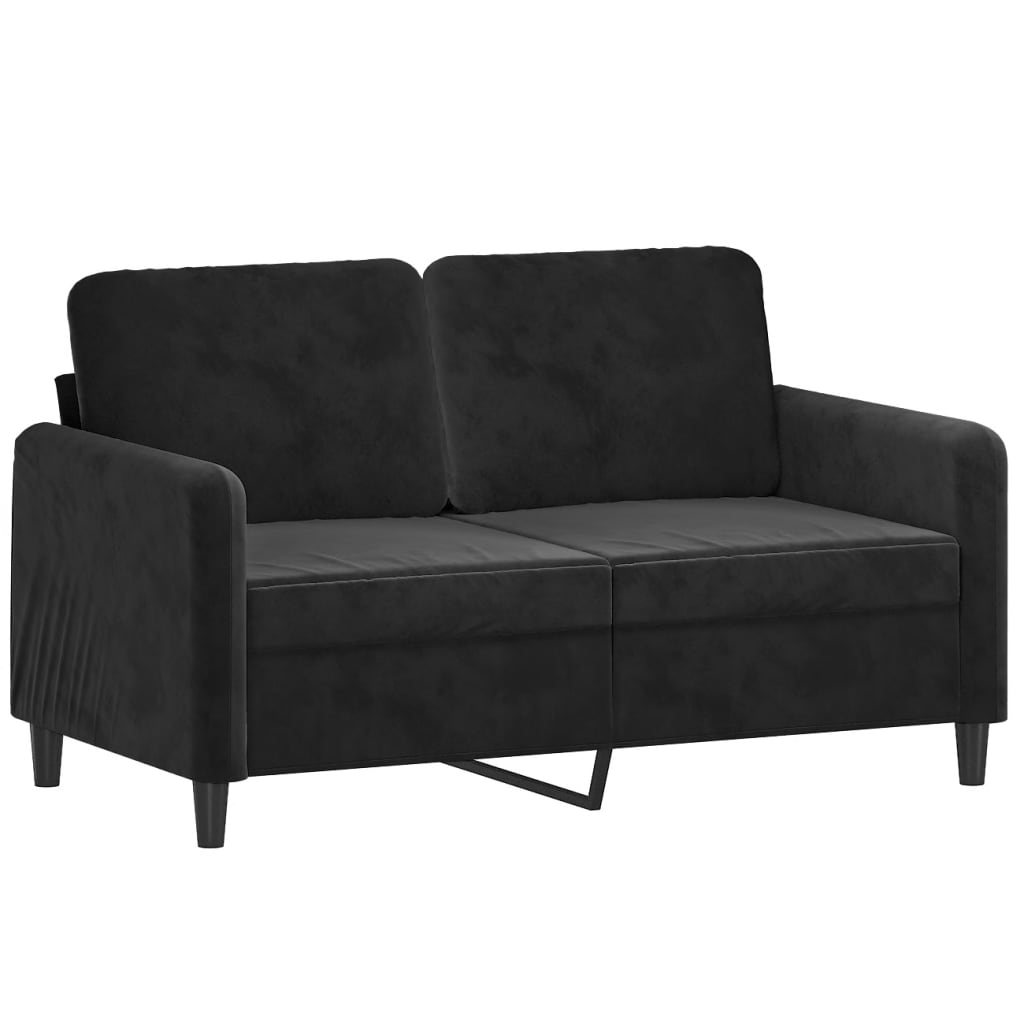 2 Pcs conjunto de sofás veludo preto