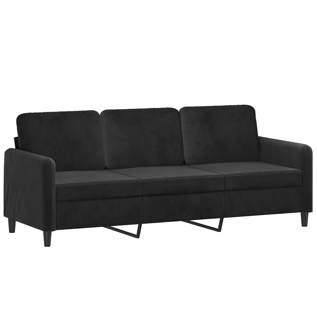 2 Pcs conjunto de sofás veludo preto