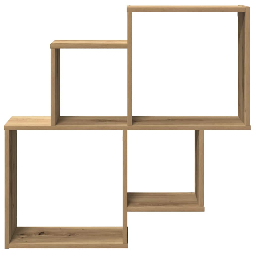 Estante de parede 80x15x78,5cm deriv madeira carvalho artisiano